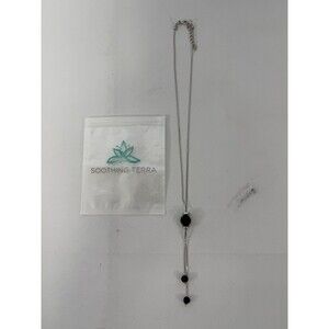 Soothing Terra Essential Oil Necklace NEW Silver Tone